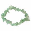 Green aventurine chip bracelet on a white background