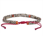 Pyrite Bracelet - Adjustable Double Strand with Red Carnelian