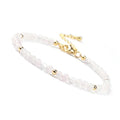 Rose Quartz Bracelet - Microfaceted & Minimalist with Clasp