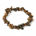 Tiger's eye beaded chip bracelet on a white background